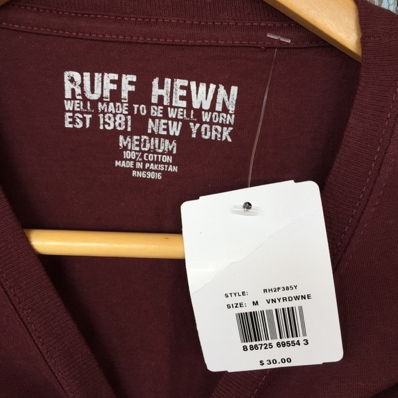 NWT Ruff Hewn Maroon Graphic Tee - Picture 2 of 3